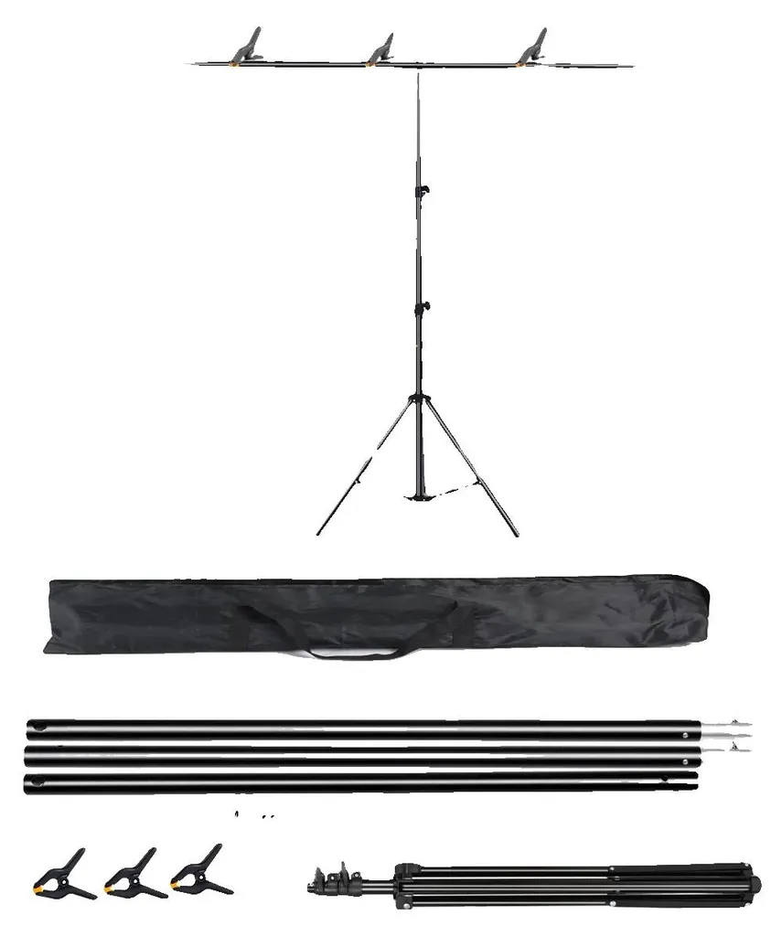 Support de fond stable et réglable 1,5 x 2 m pour éviter les plis