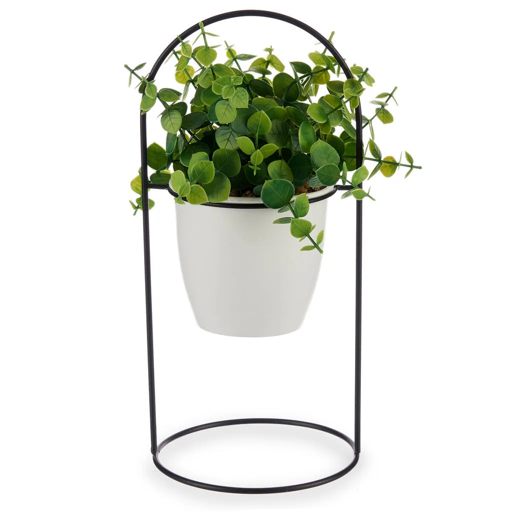 Soluzione Arredo Verde Artificiale Ø 21x30 cm | Metallo e Polimeri