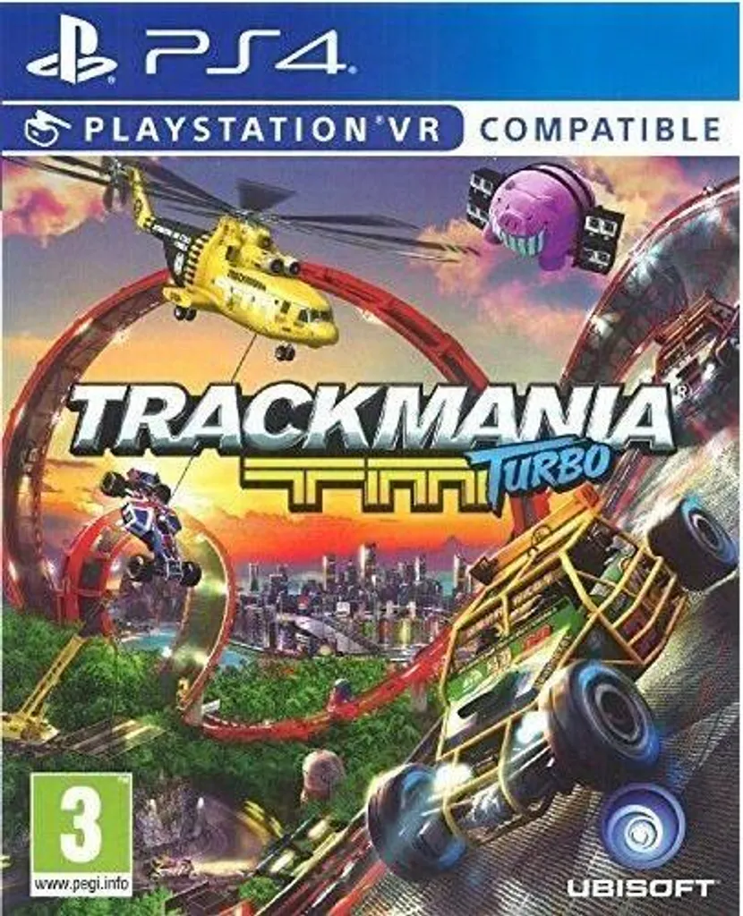 Trackmania Turbo PS4 avec éditeur de circuit et mode conduite à deux