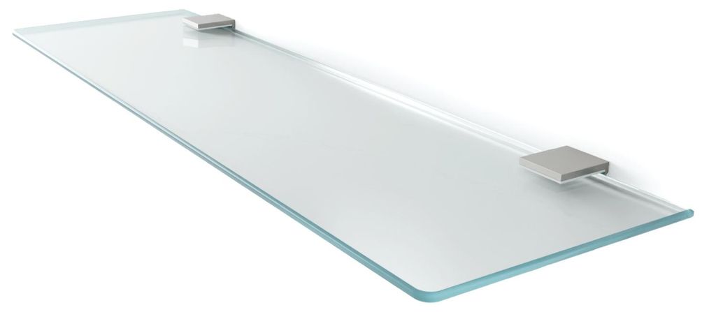 Glasregal Bad 70x13 cm ESG Sicherheitsglas 6 mm matt Wandregal Glasablage Badezimmer mit Halterung silber