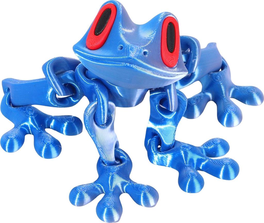 Magnetischer 3D-gedruckter Frosch mit beweglichen Gelenken – flexibles Tierspielzeug zum Stressabbau für Zuhause, Büro, Kühlschrank oder Schre...