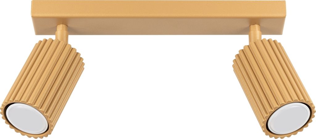 Plafond KARBON 2 golden 2xGU10 10W Aluminium 16.5x6.5x30cm Sollux Lighting