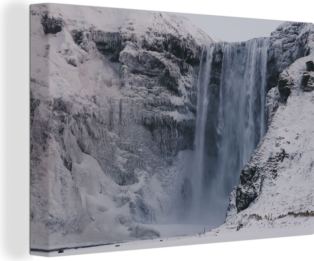 OneMillionCanvasses - Leinwandbilder - 150x100 cm, Schnee - Berg - Natur - Eis, Wandbilder Kunstdruck Wanddekoration - Foto auf Leinwand - Gemäl...
