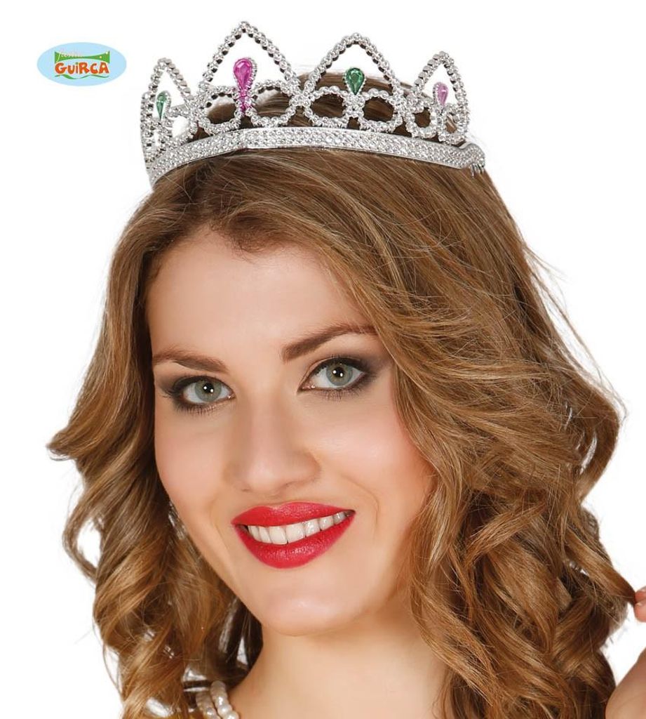 Silbernes Diadem für Damen und Mädchen, Universalgröße, Produktbild 