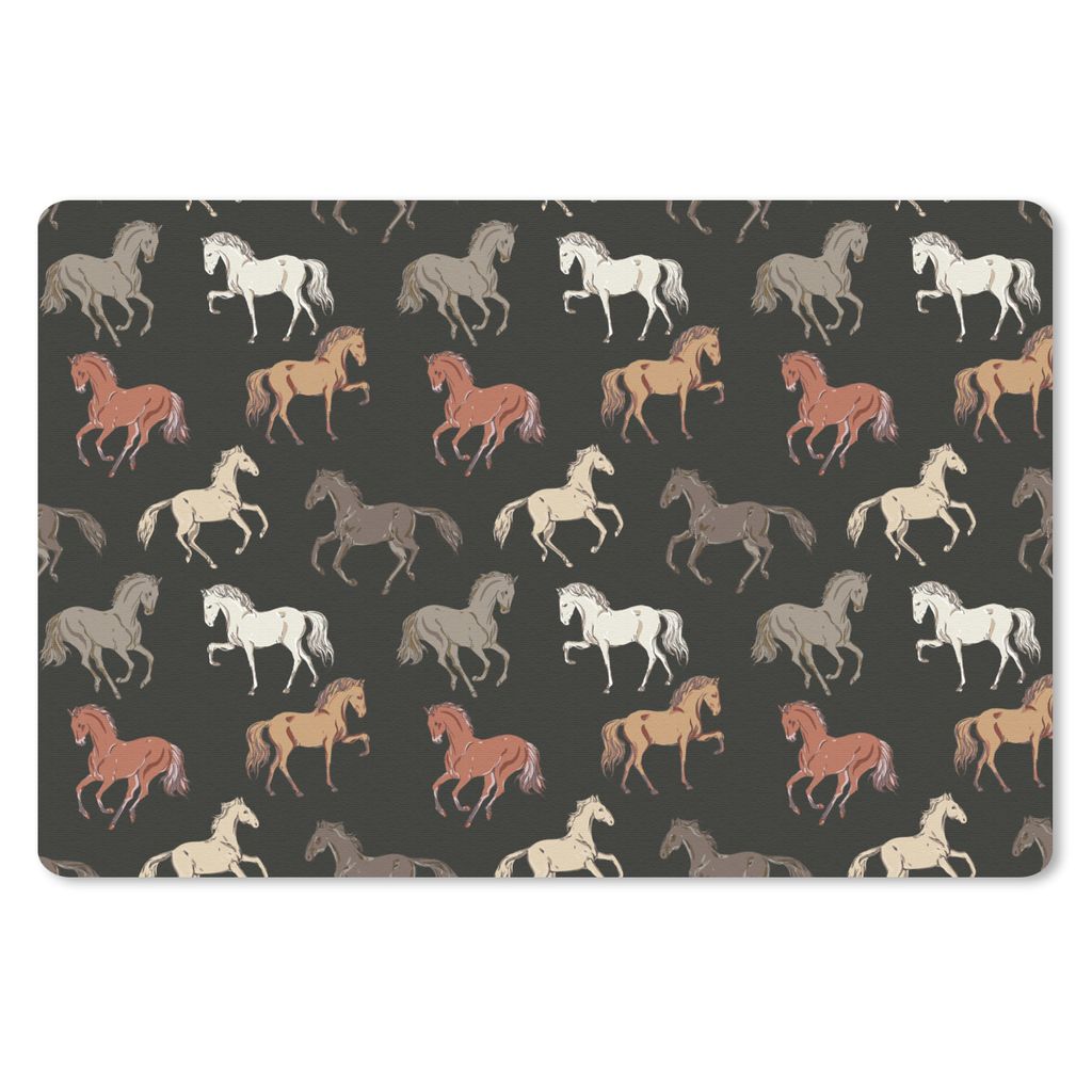 MuchoWow Mauspad Mousepad Pferde - Weiß - Braun - Mädchen - Kinder - Mädchen 27x18 cm - Mousepads - Maus Mat - Pad - Mausunterlage - Büroarti...