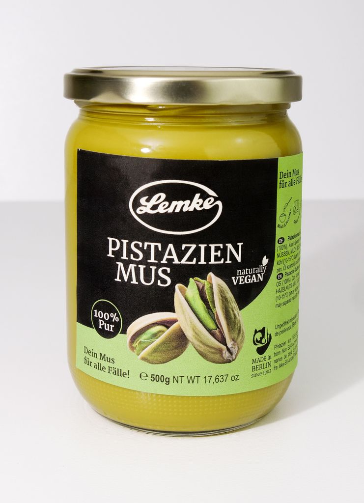 Lemke Pistazienmus 500g- Aus 100% blanchierten Pistazien Produktbild 3
