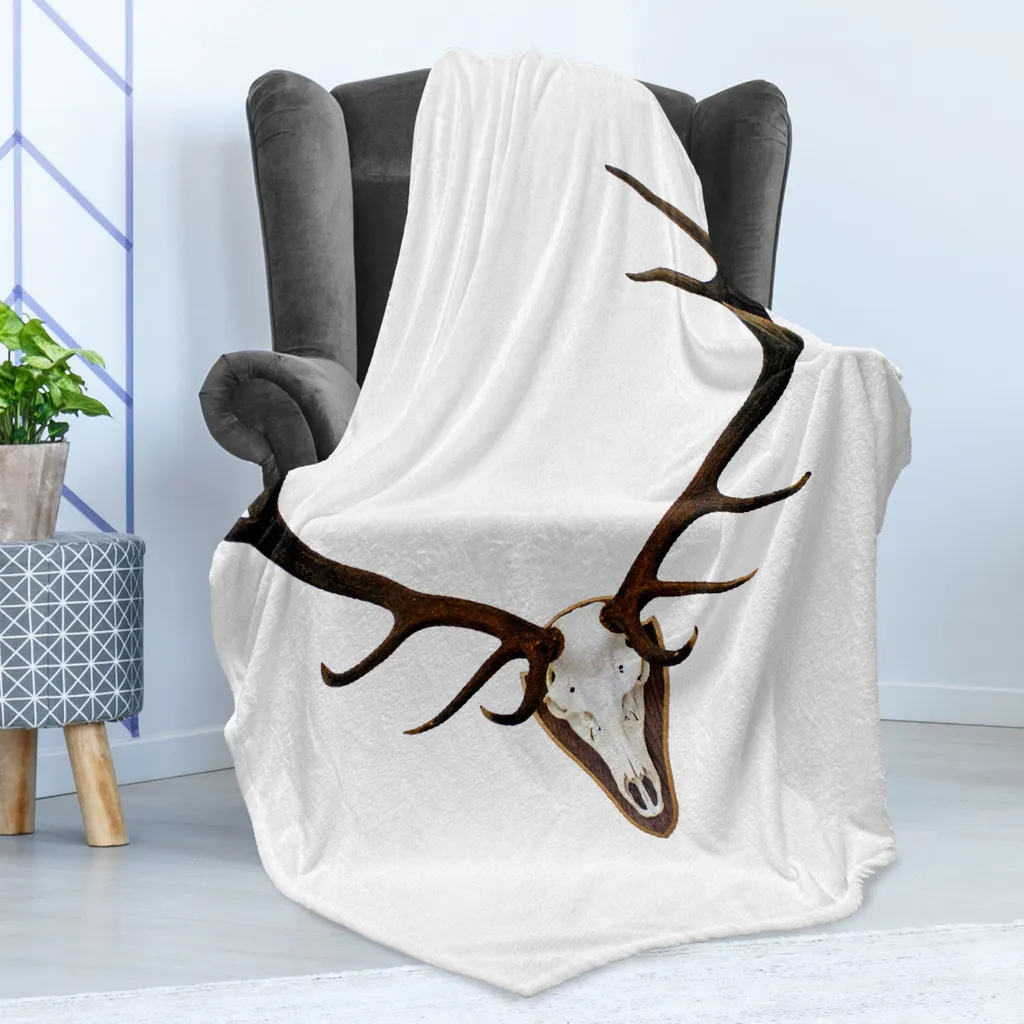 Buck Deer Coperta morbida in pile di flanella da caccia
