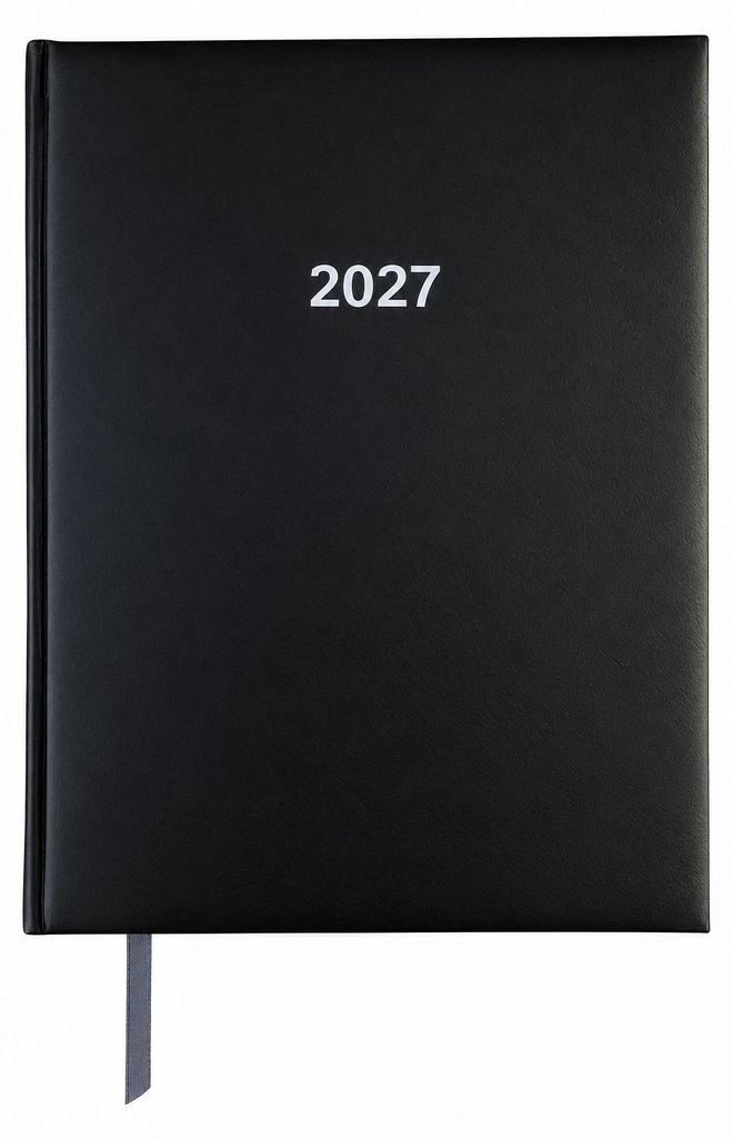 2027 ADINA Buchkalender A4 schwarz 1 Tag auf 1 Seite auch Produktbild 