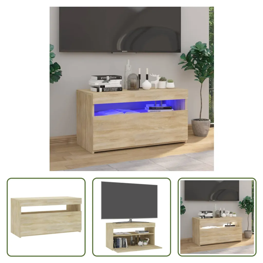 Porta TV Gaming LED Rovere Sonoma 75x35x40 | The Living Store Design - 6