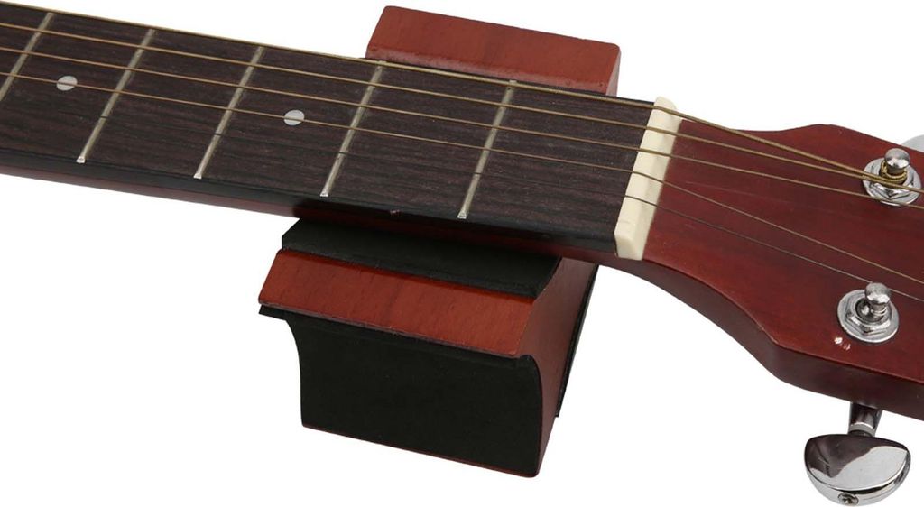 Gitarren-Nackenstein aus Mahagoni, stabile Halsauflage mit Filz, zwei Höhen, für Saiteninstrumente