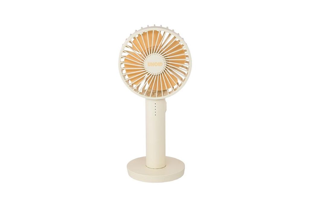 Unold 86621 AKKU-HANDVENTILATOR Breezy II creme, 5-stufig, magnetischer Standfuß, Laufzeit 2-8 Stunden
