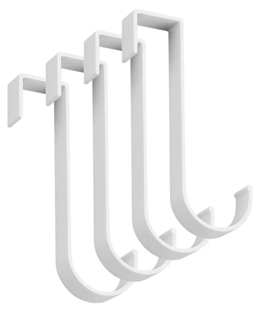 Fixation porte-serviette murale adhésive sans trou alu lot de 4 (D)