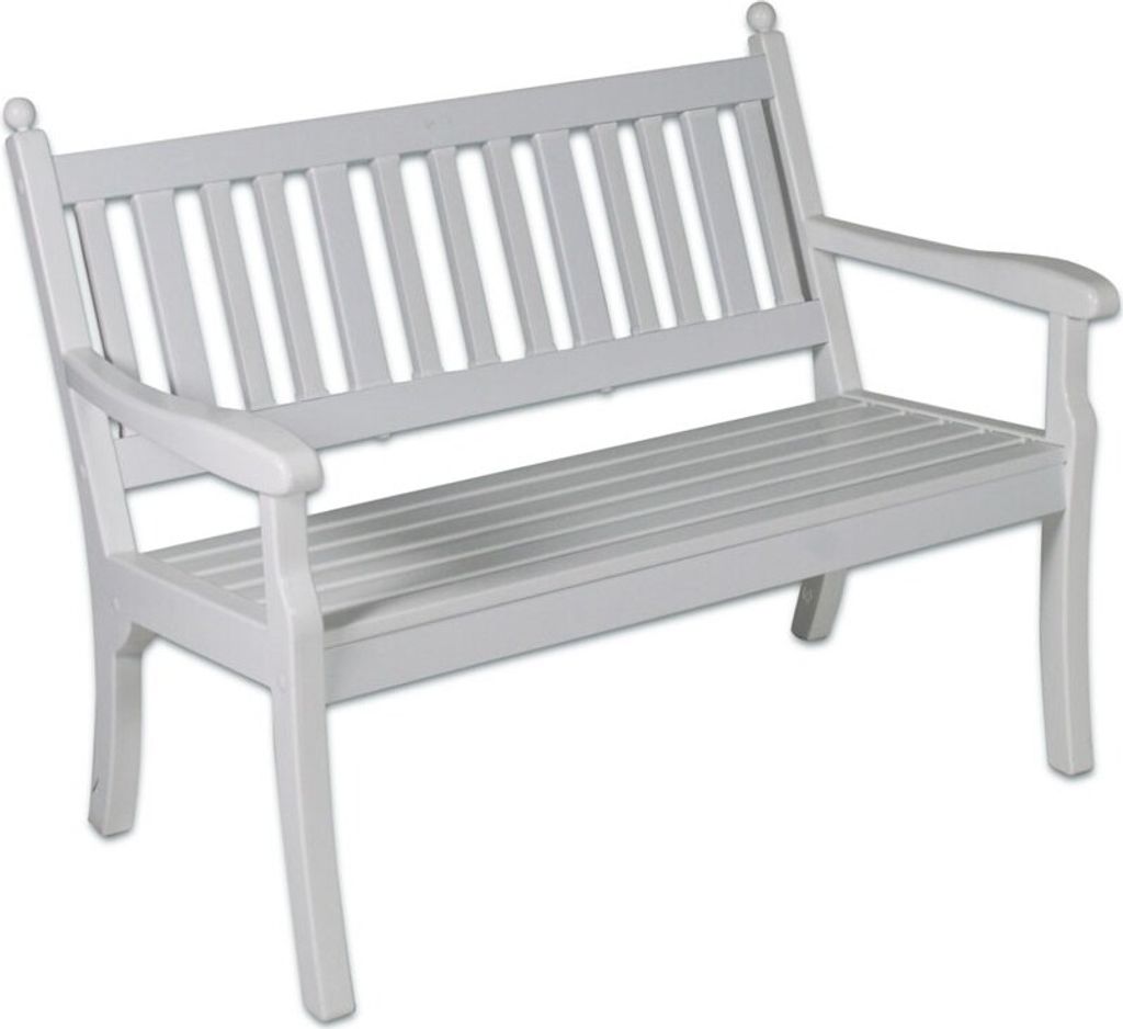 Bank Hohenzollern, 115 cm, weiß Kunststoff weiß, 2-sitzig Produktbild 13