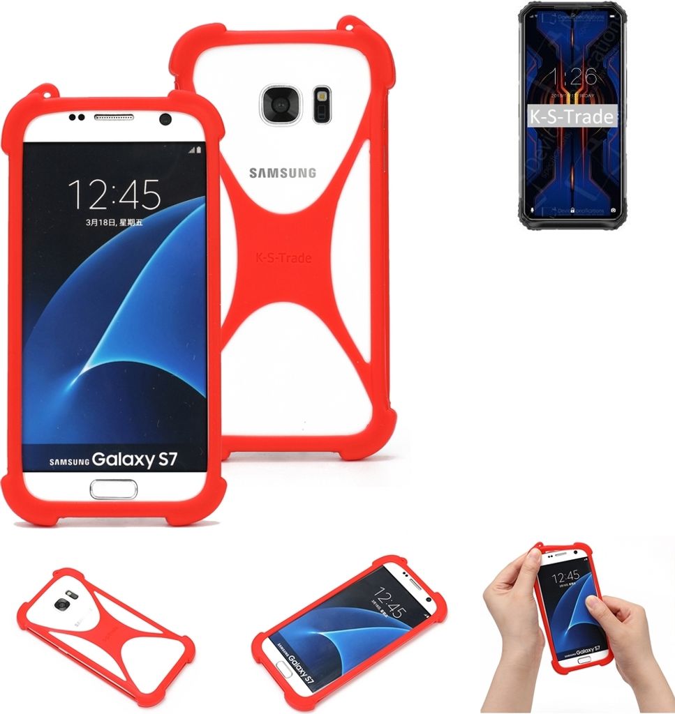 K-S-Trade Handy-Hülle kompatibel mit Doogee S95 Pro Schutz-Hülle Bumper Silikon Schutz Hülle Cover Case Silikoncase Silikonbumper TPU Softcase