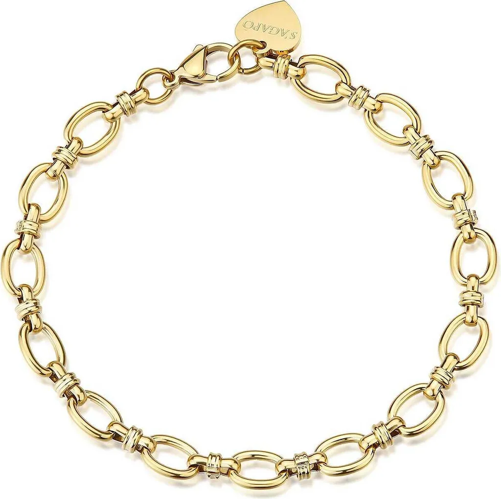 Bracciale Sagapò Chunky Gold: Catena Rock per Look Urban Donna