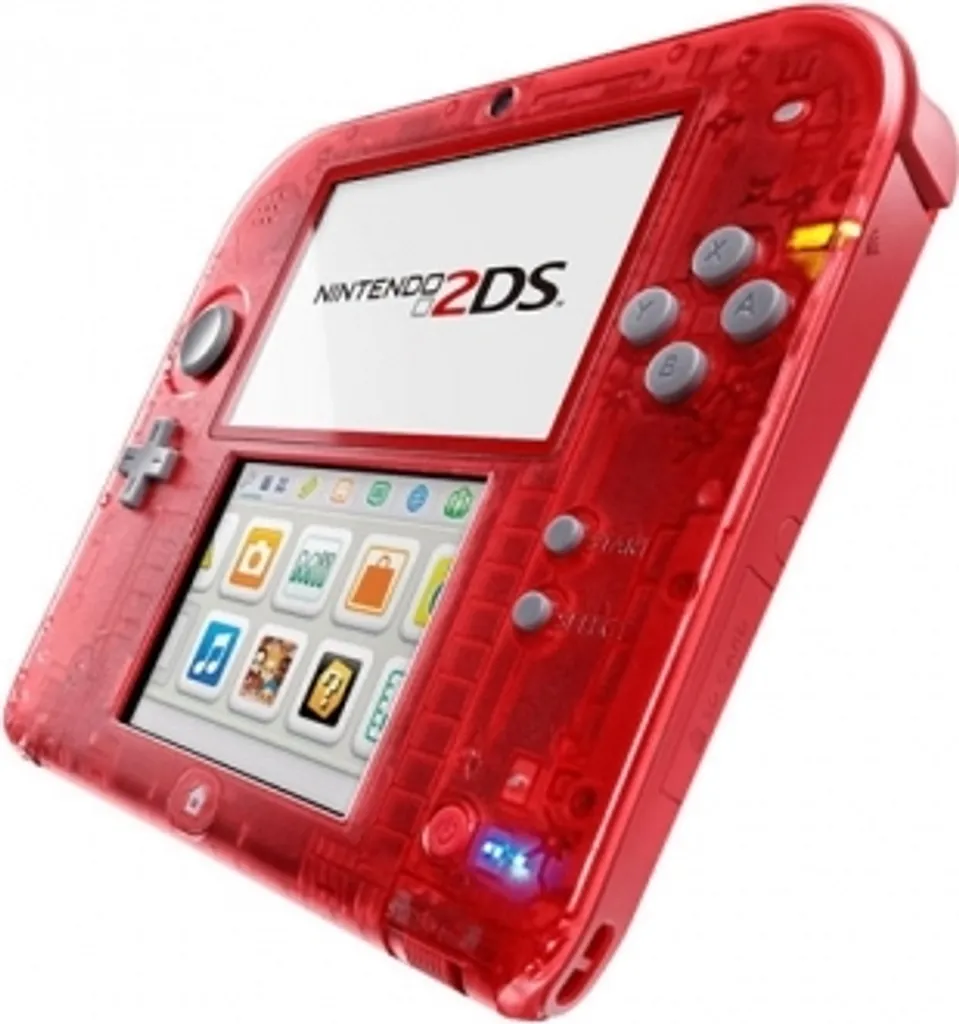 Nintendo 2DS Grundgerät - Transparent rot