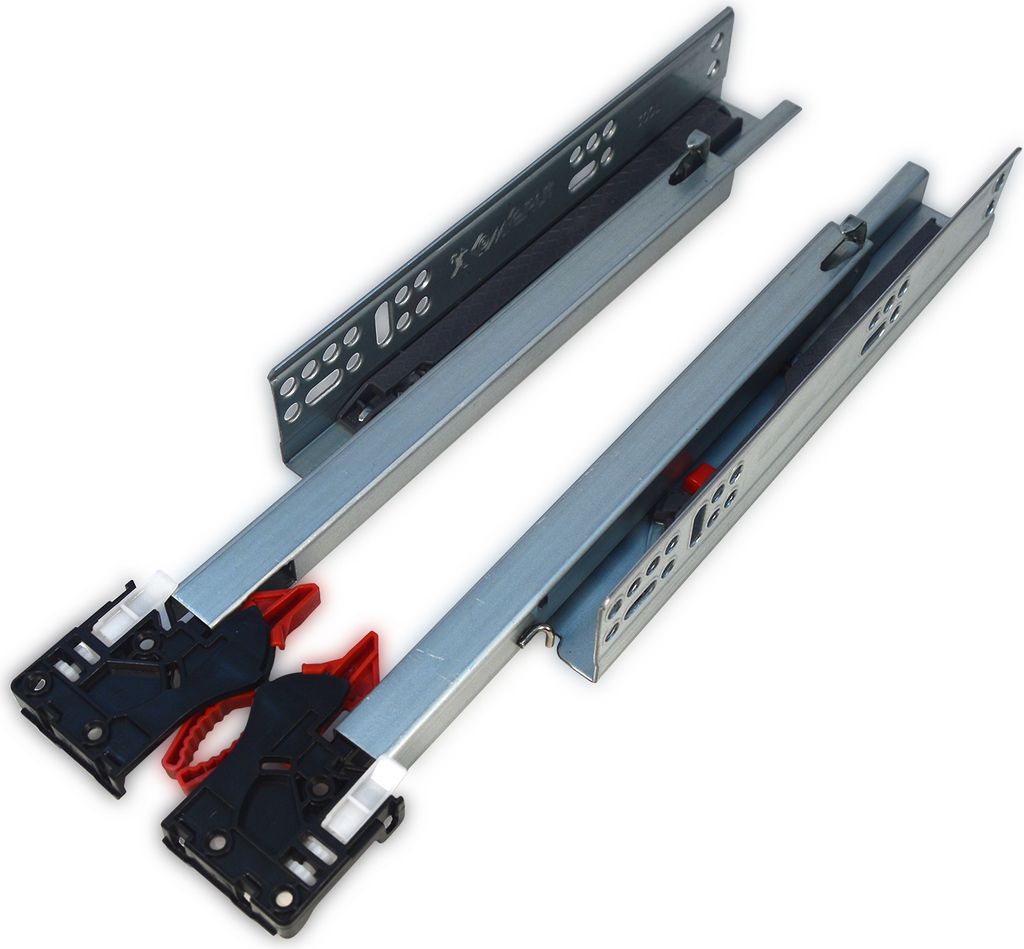 IHC 1 Paar Teilauszugs Schubladenführung Soft Close Schubkastenschiene 450mm