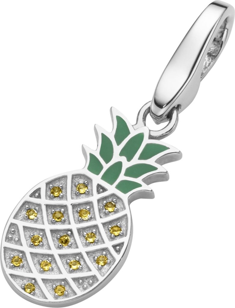Charm Giorgio Martello Milano Ananas, Silber 925 Bunt Onesize