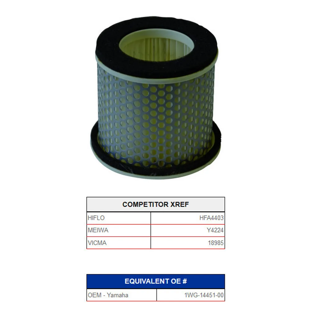Filtre à air Champion V303 pour moteur haute performance et fiable