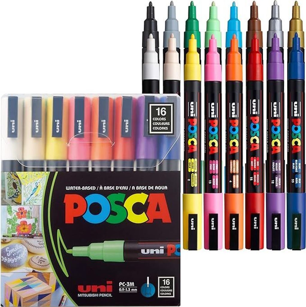 POSCA Marker UNI PC-3M 16er Set Produktbild 