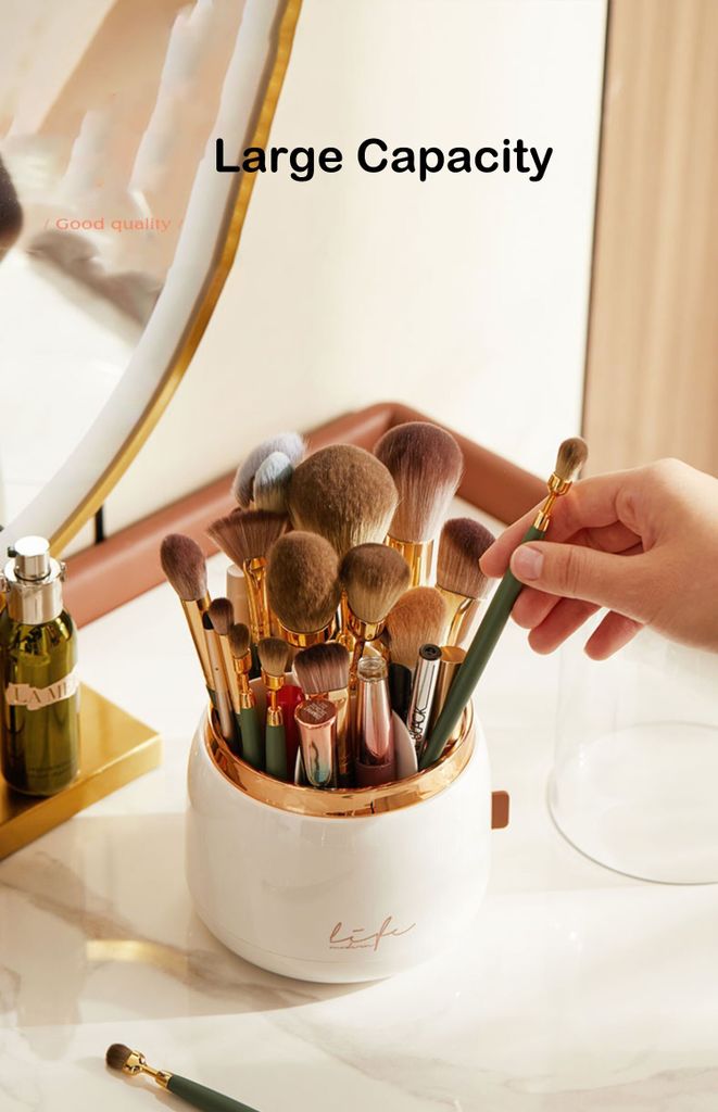 360° otočný organizér na make-up Držák na štětce na make-up Obrázek produktu 7