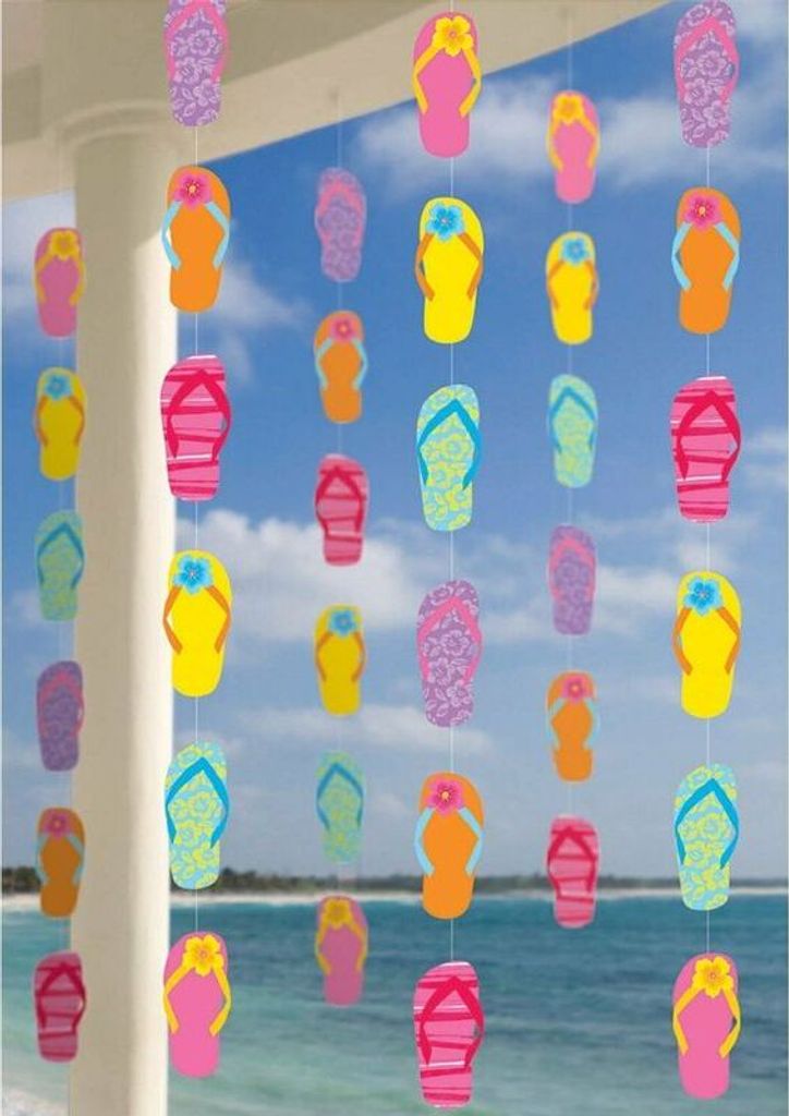 6 hängende Flip Flop Girlanden