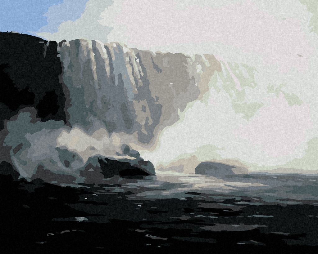 Zuty - Malen nach Zahlen - NIAGARA WASSERFÄLLE (D. RUSTY RUST), 40x50 cm, mit Keilrahmen (bereits gespannt)