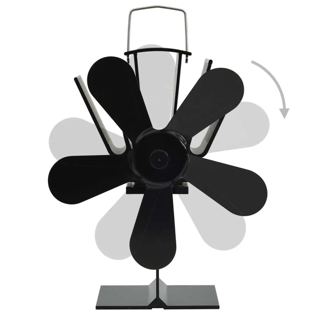 Ventilateur de cheminée 5 pales noir : circulation d'air chaud optimale - 4