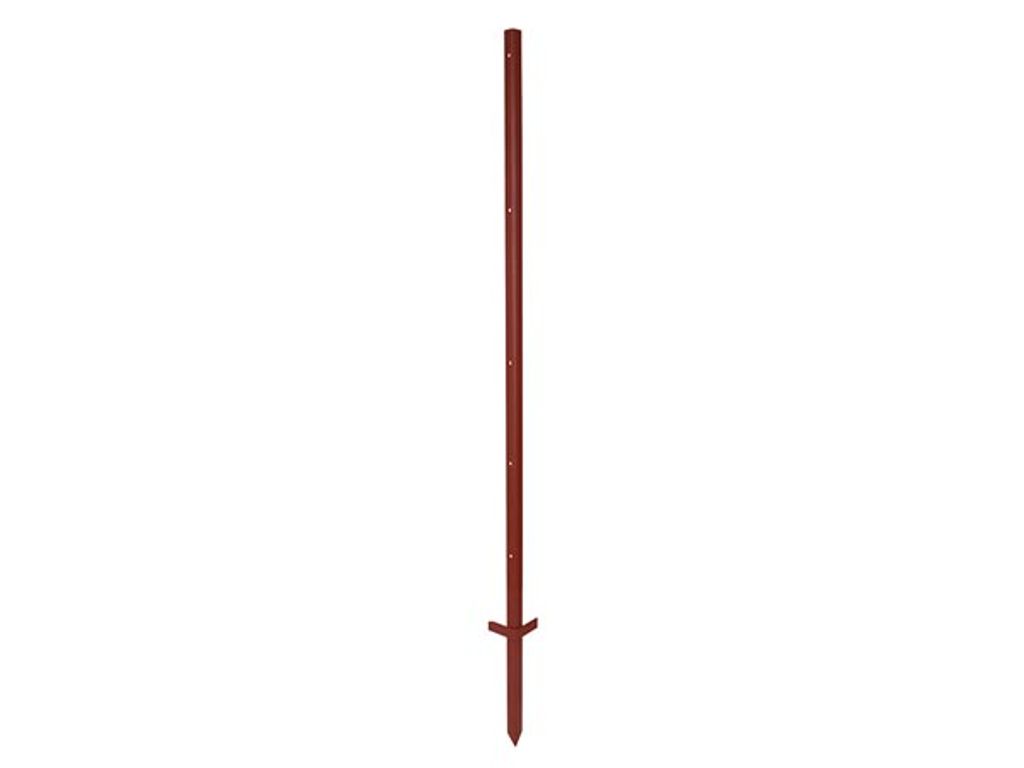 10 StückWinkelstahlpfahl 3mm 150 cm mit 5 Bohrungen mit Doppeltritt