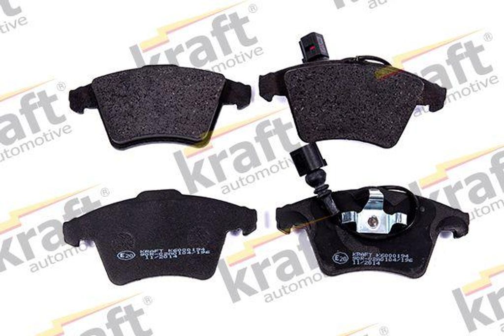 KRAFT AUTOMOTIVE 6000194 Bremsbelagsatz, Scheibenbremse OE 7H0698151 kompatibel mit Transporter V, Multivan V