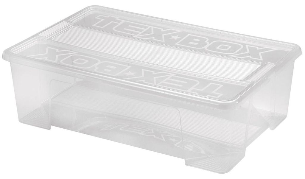 Aufbewahrungsbox TexBox mit Deckel transparent 57x38x17cm Produktbild 