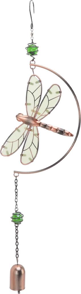 1 Stück Libellen-Windspiel, wasserdicht, schöne Melodie, Eisen-Hängeornament für die Heimdekoration, Luminova