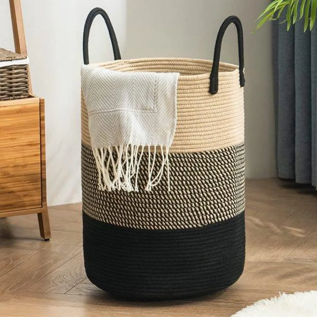 Petite boîte rangement coton marron pour en finir avec le désordre
