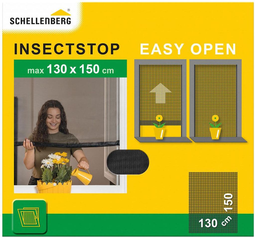 Zanzariera Schellenberg Easy Open antracite (130 x 150 cm) Immagine del prodotto 