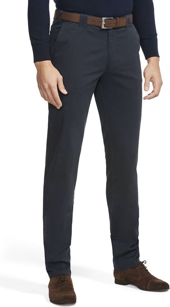 Meyer Baumwollhose p-5 dunkelblau einfarbig Baumwolle