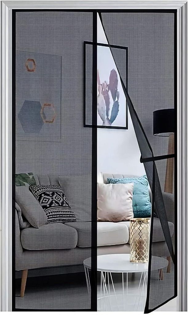 Vliegenhor voor balkondeur met magneten, 110x235 cm Productafbeelding 