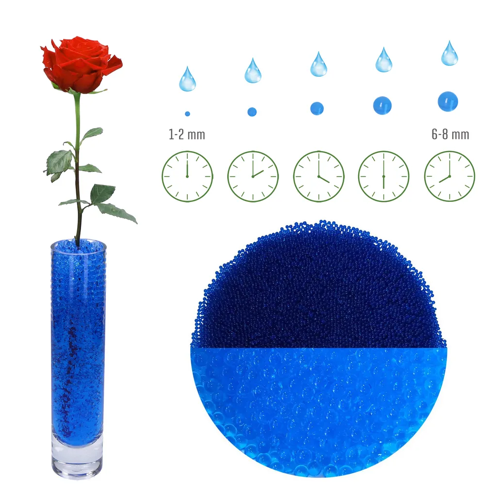 Granulés Décoratifs Bleus Hydroperles 100g pour Centre de Table Chic - 2