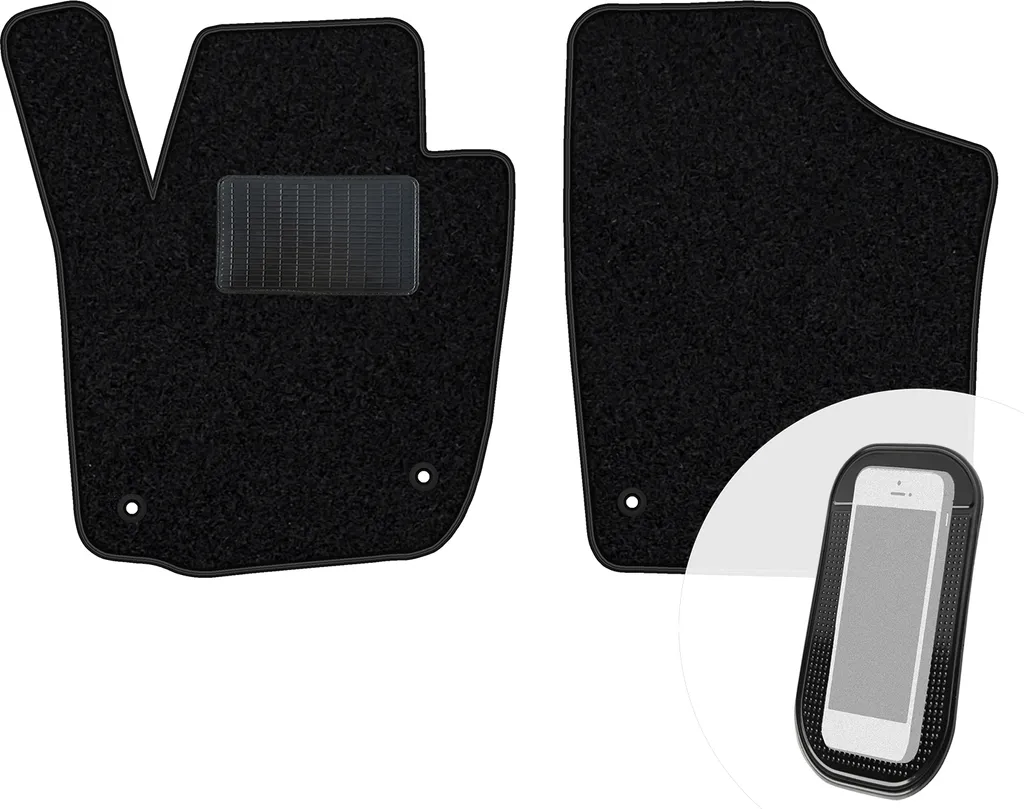 Tappetini Auto in Velluto Nero per Skoda Rapid e Seat Toledo 2013-18