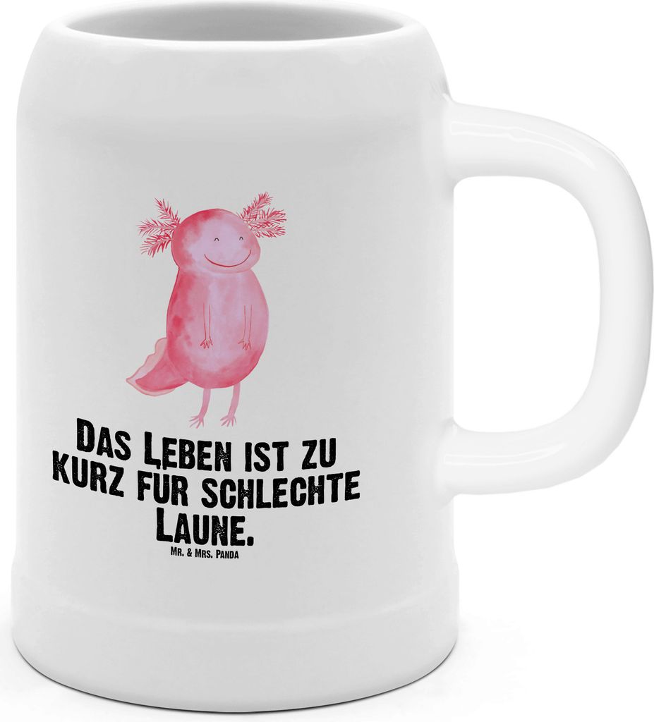 Mr. & Mrs. Panda Krug Axolotl Glücklich - Weiß - Geschenk, Produktbild 