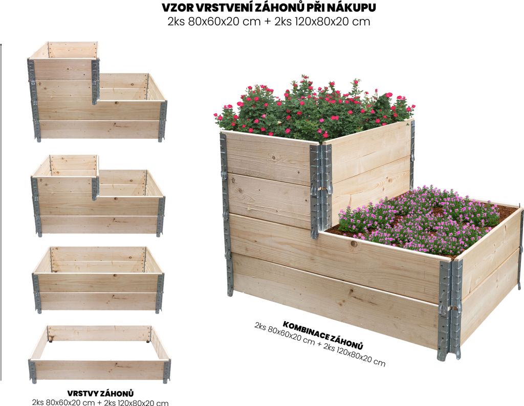 Aga Vysoký záhon 120x80x20 cm Obrázok produktu 4