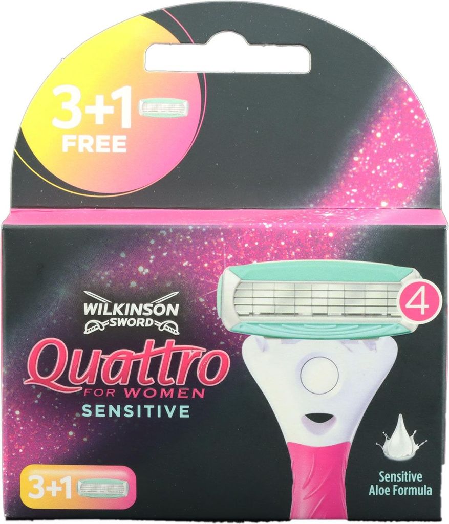 Wilkinson Quattro Scheermesje Woman sensitive - 4 packs Image du produit 
