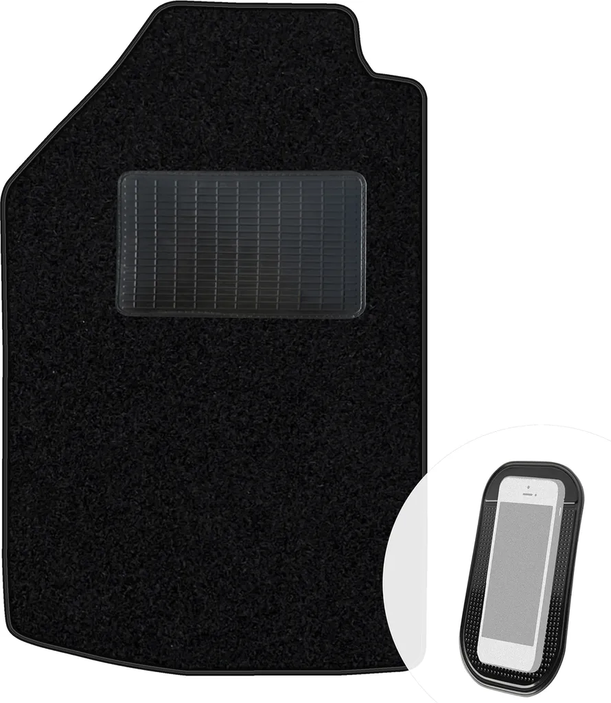 Tappetino Guida su Misura VW Caddy 1995-2003 Velours Nero 1pz