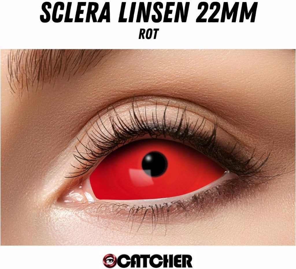 Farbige Sclera Kontaktlinsen verschiedene Farben 22mm Rot Produktbild 