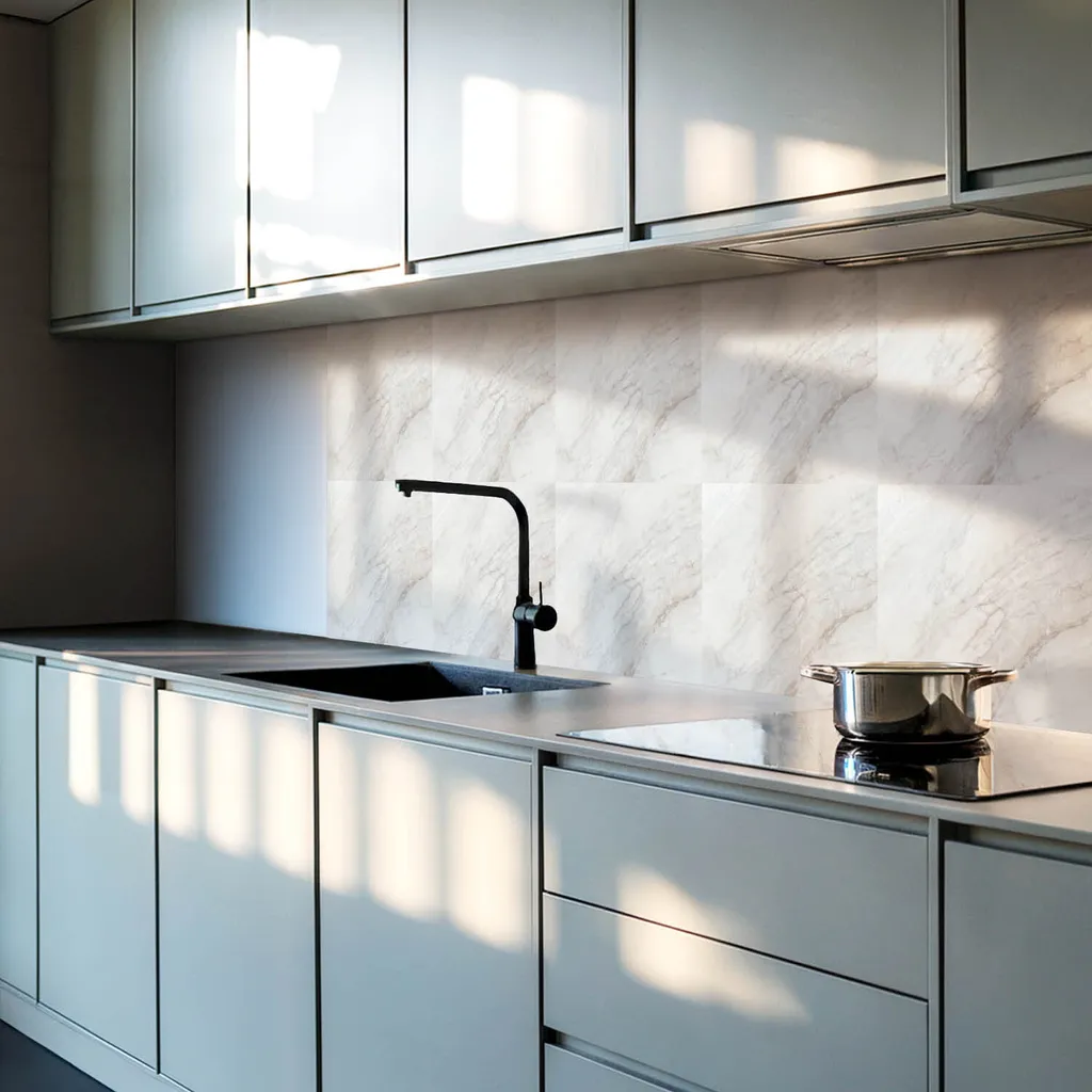Piastrelle Autoadesive Marmo 30x30 PVC - 9 Pezzi Rivestimento Parete - 2