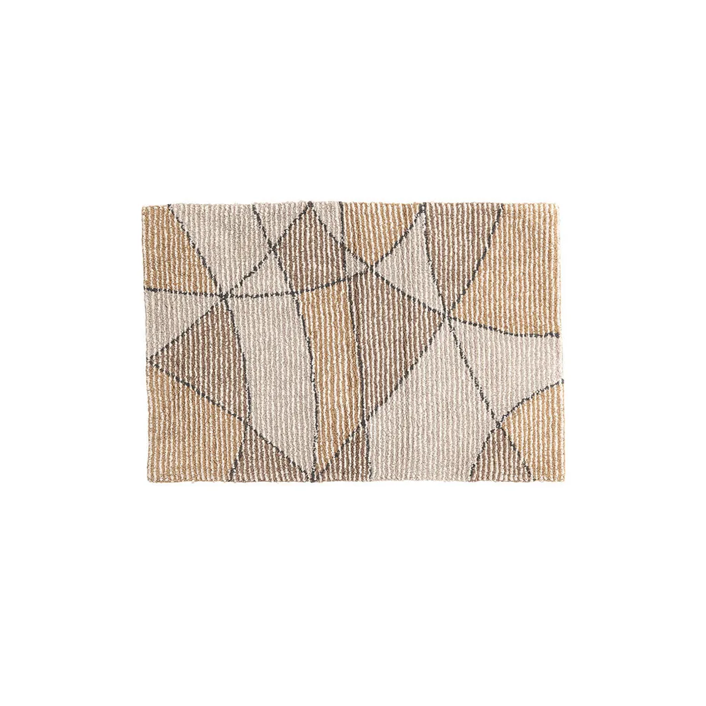 Loui Tapis de Bain 90x60cm Sable : Confort Absorbant en Coton Premium