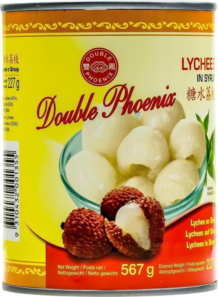 Double Phoenix Lychee 12x 567g leicht gezuckert eingelegte Litschi Dose Konserve