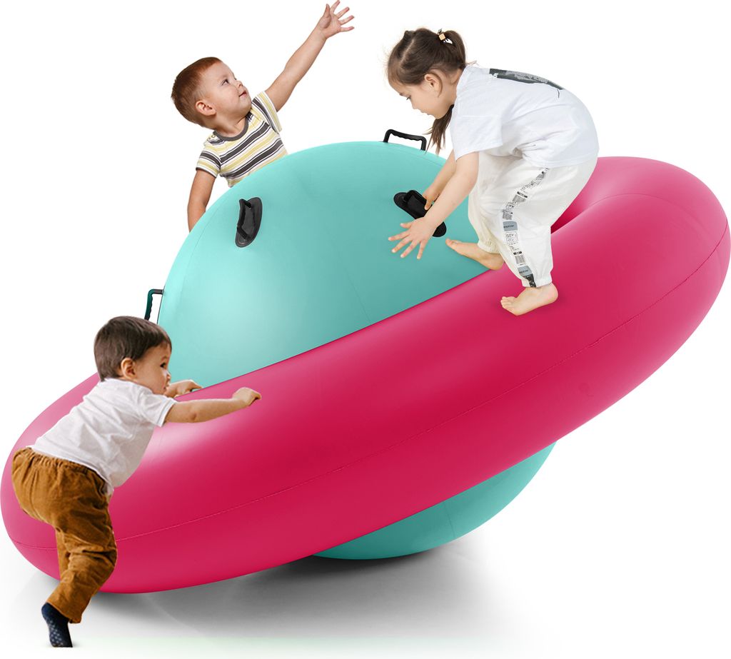 COSTWAY Aufblasbare Kinderwippe, 223 cm große zum Rollen, Produktbild 