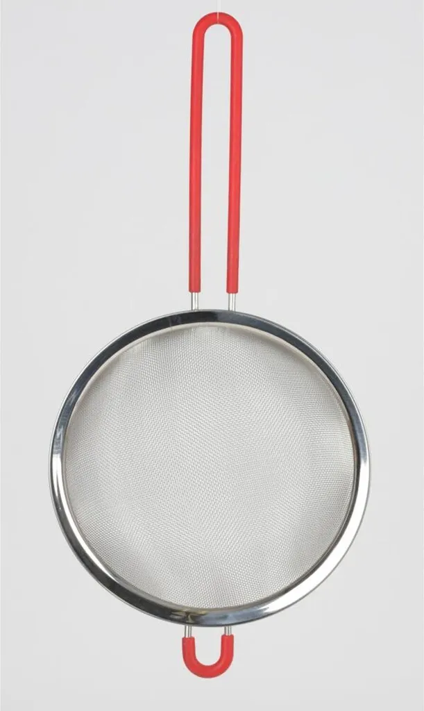 Lot de 6 passoires à riz et légumes 20cm inox avec manche de cuisine