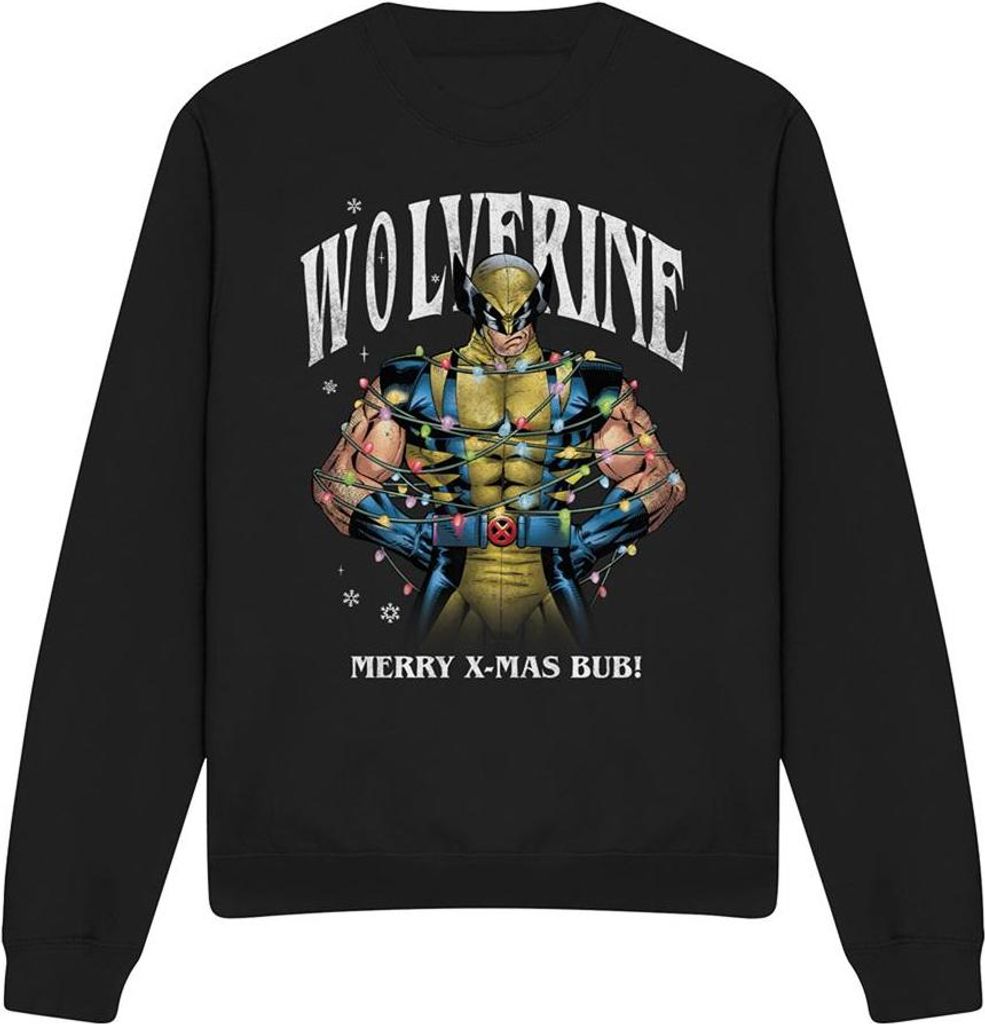 Wolverine - "Merry Xmas Bub!" Sweatshirt für Herren/Damen Uni TV26384 (XXL) (Schwarz)