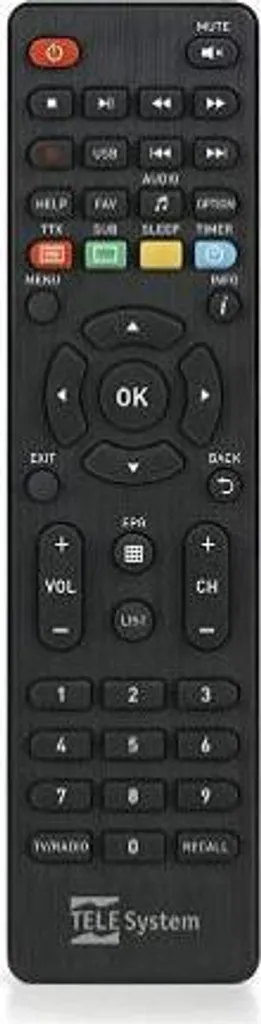 Télécommande de Remplacement Infrarouge pour Décodeur TV TELE System 580